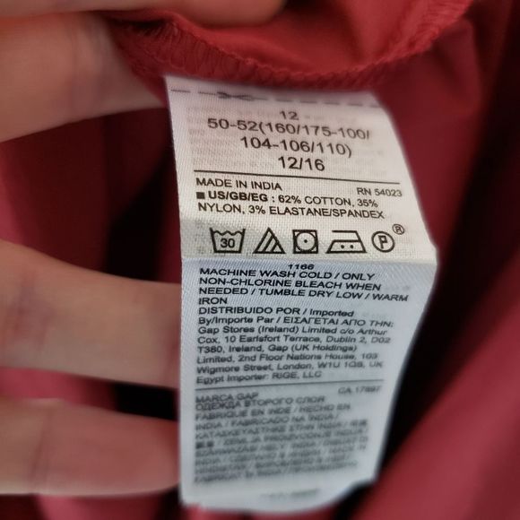 Gap Red Clay Tiered Cotton Midi Dress Size 12 Cami Casual - Picture 7 of 7